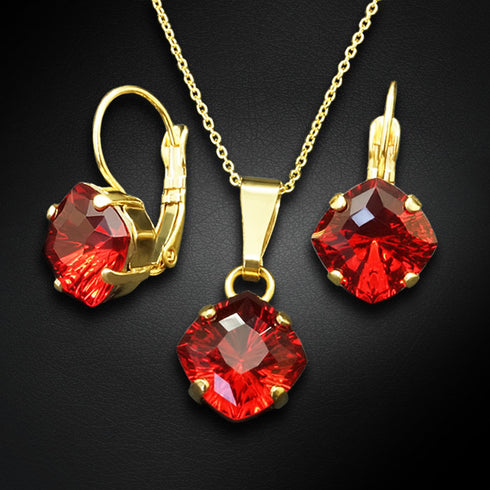 Комплект "Mistika (Scarlet)" с кристаллами Swarovski™